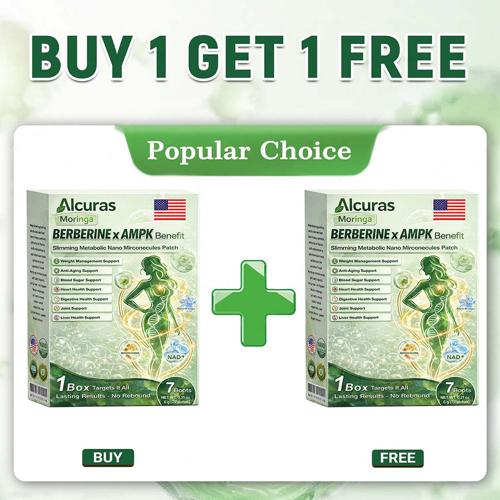 🌿Alcuras™ Moringa × Berberine × AMPK 8-Benefit Slimming & Metabolic Nano Microneedle Patch