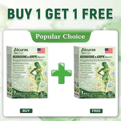 🌿Alcuras™ Moringa × Berberine × AMPK 8-Benefit Slimming & Metabolic Nano Microneedle Patch