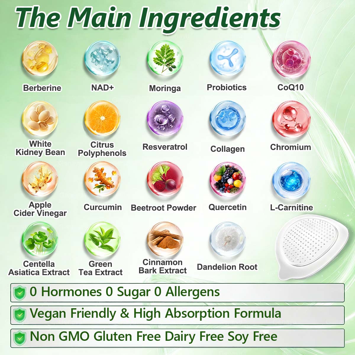 🌿Alcuras™ Moringa × Berberine × AMPK 8-Benefit Slimming & Metabolic Nano Microneedle Patch