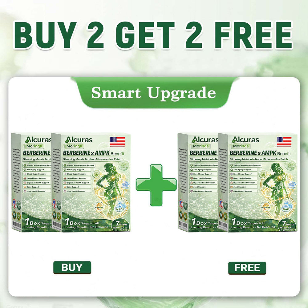 🌿Alcuras™ Moringa × Berberine × AMPK 8-Benefit Slimming & Metabolic Nano Microneedle Patch