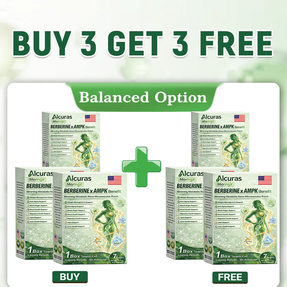 🌿Alcuras™ Moringa × Berberine × AMPK 8-Benefit Slimming & Metabolic Nano Microneedle Patch