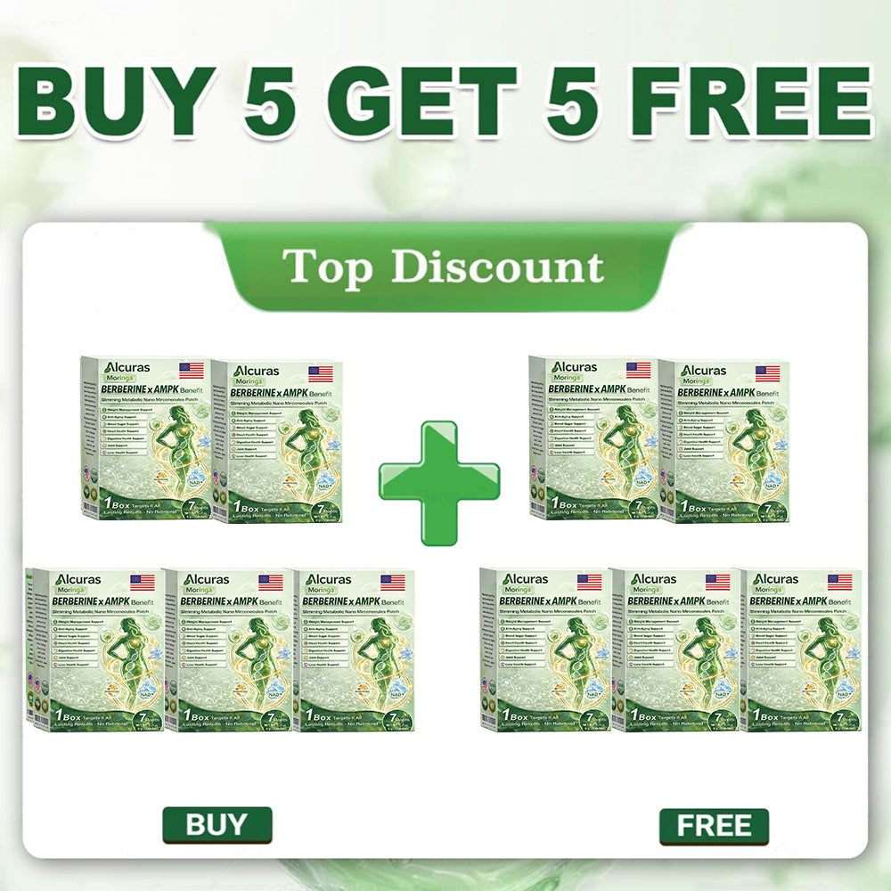 🌿Alcuras™ Moringa × Berberine × AMPK 8-Benefit Slimming & Metabolic Nano Microneedle Patch