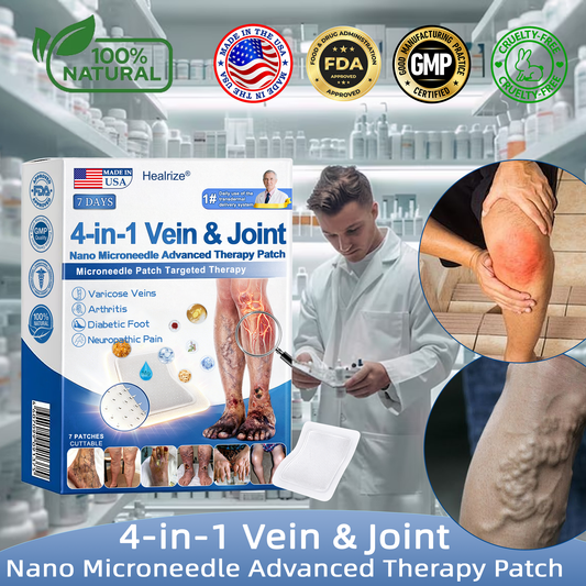 Healrize® 🍃4-in-1 Vein & Joint Nano Microneedle Advanced Therapy Patch🔥Instant Relief, Long-Term Results